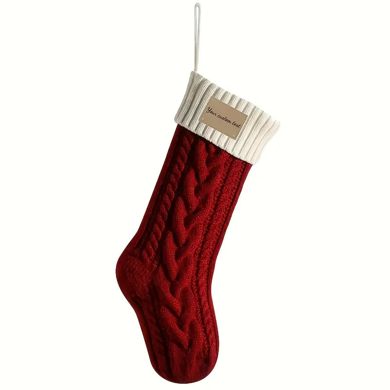 2025 Newest Knitted Christmas Stockings, Customized Personalization Holiday Decorative Socks for Family... - House Of Avana