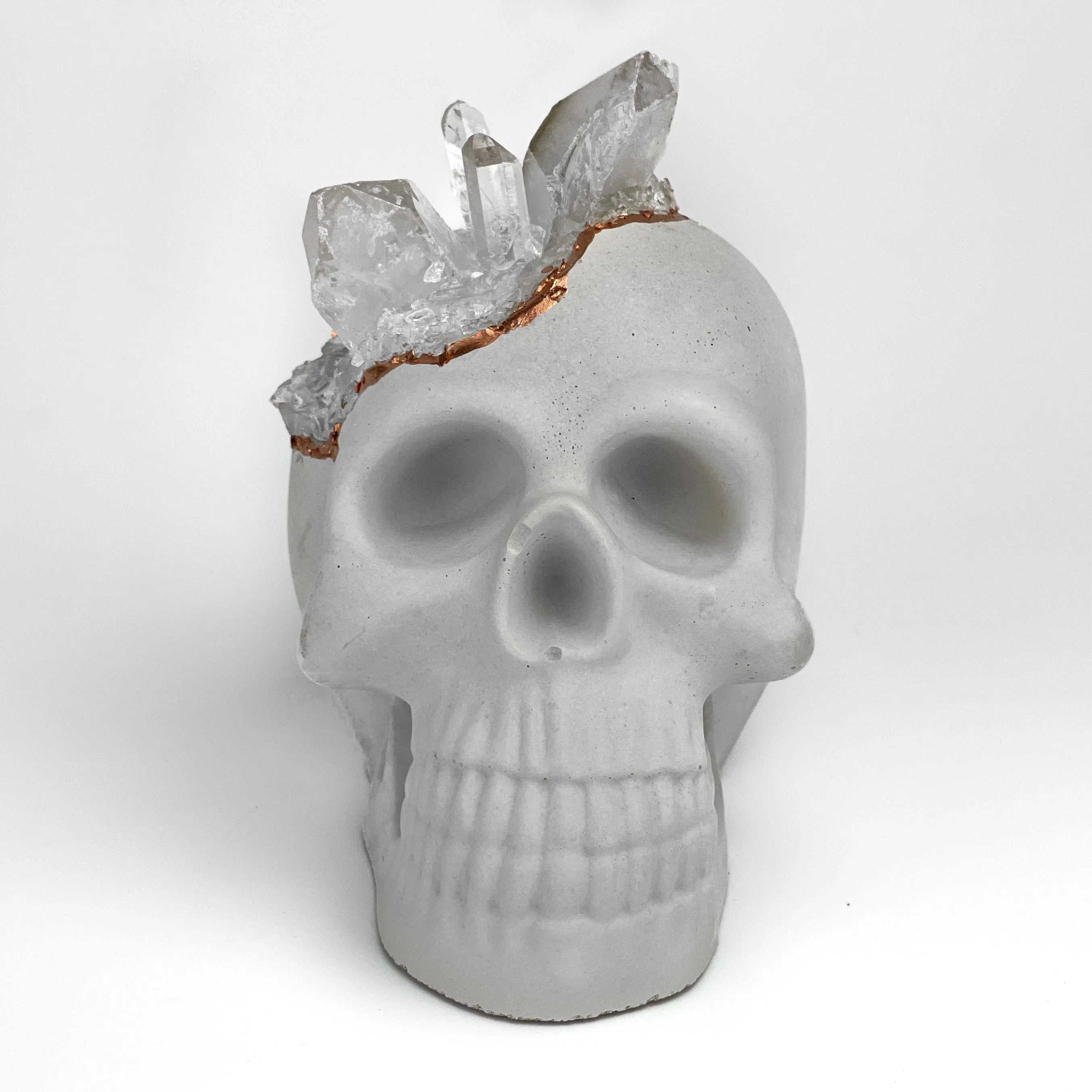 Decorative Skull - Clear Crystal Accent, back view - House Of Avana