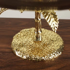 Decorative Tray - Golden Metal Two-Tier