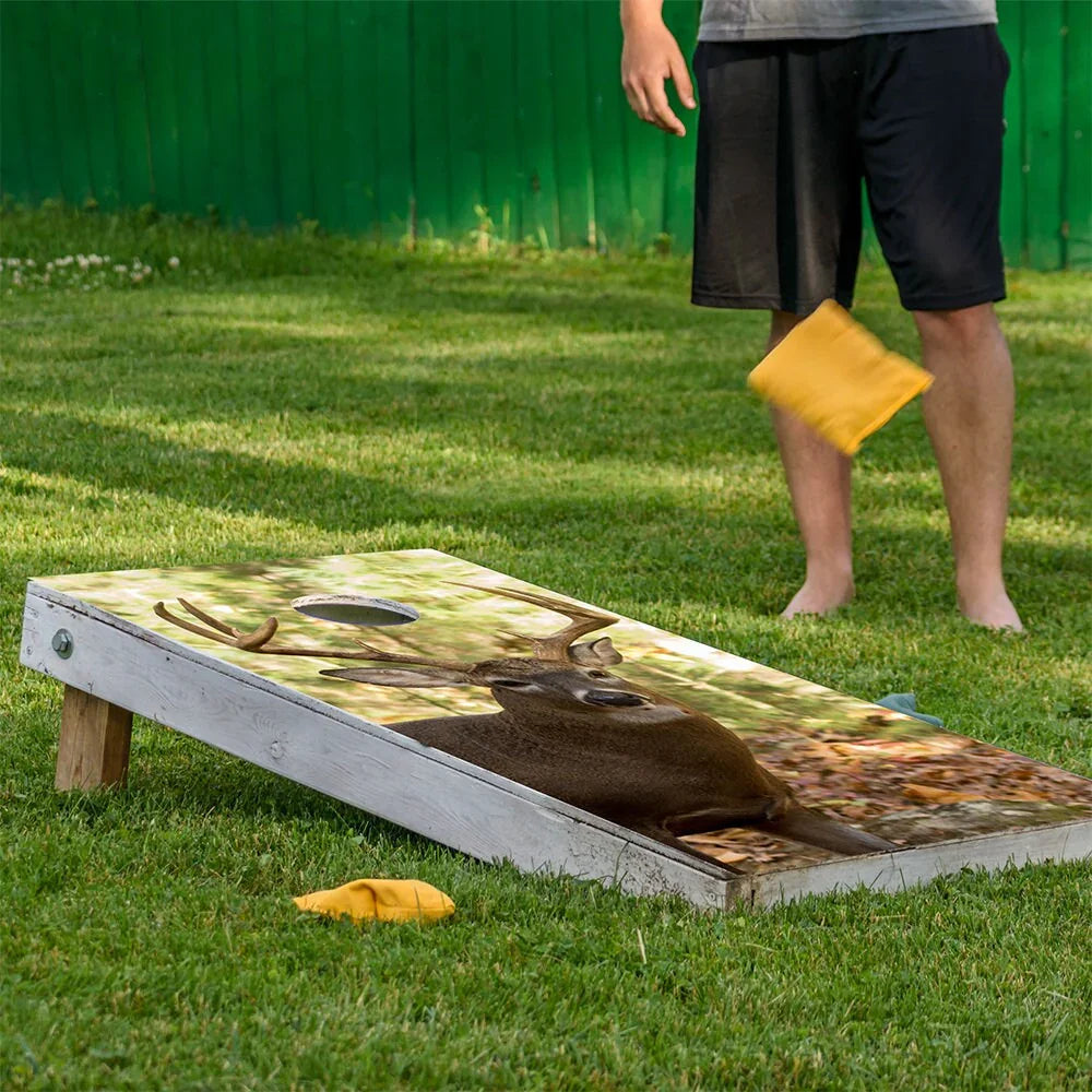 Deer In The Woods - Cornhole Board Wrap - Set of 2 Lone Star Art