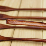 Set of 5 Eco Friendly Wooden Spoon and Fork Set Tableware