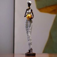 African Sculpture Decor Art of Tribal Lady