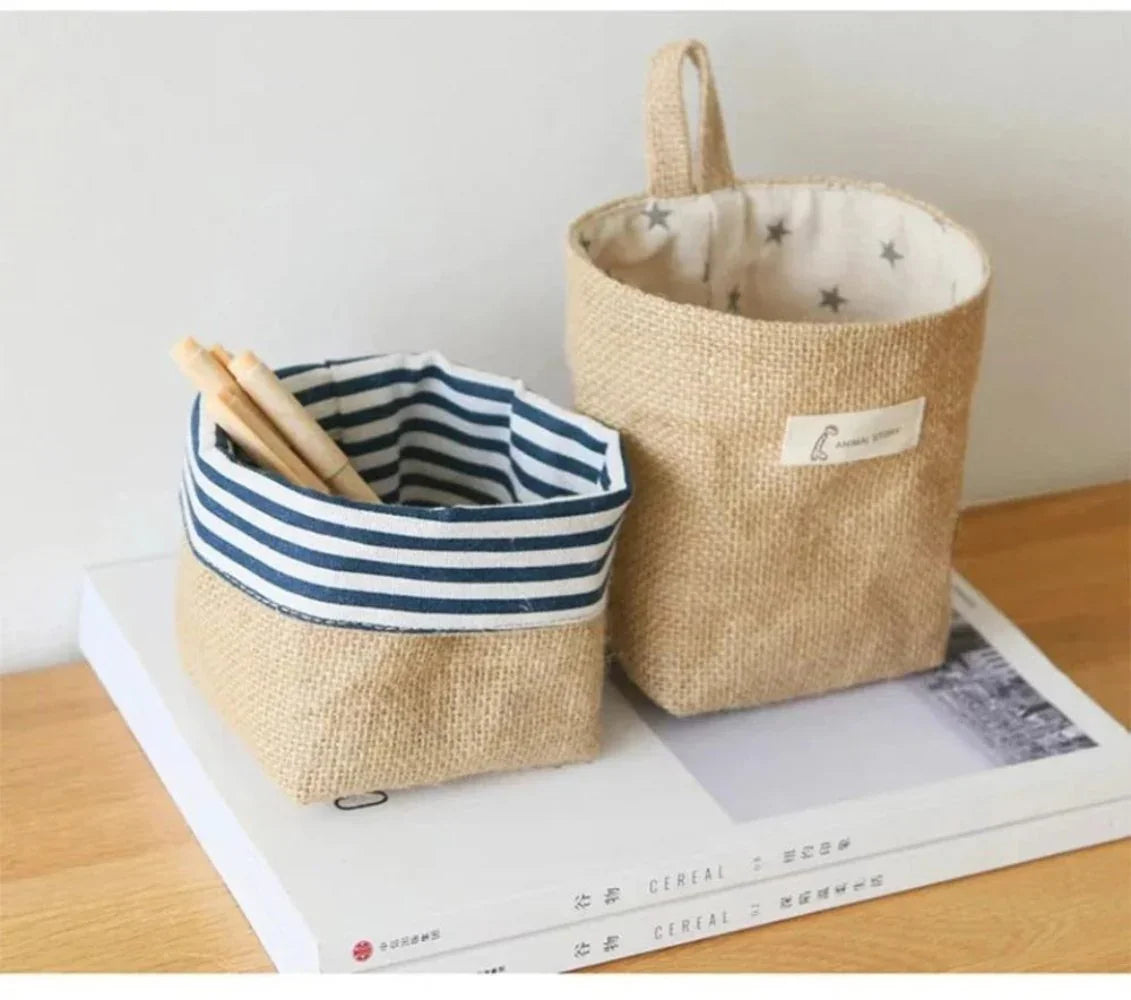Eco-Friendly Jute Cotton and Linen Hanging Bag - House Of Avana