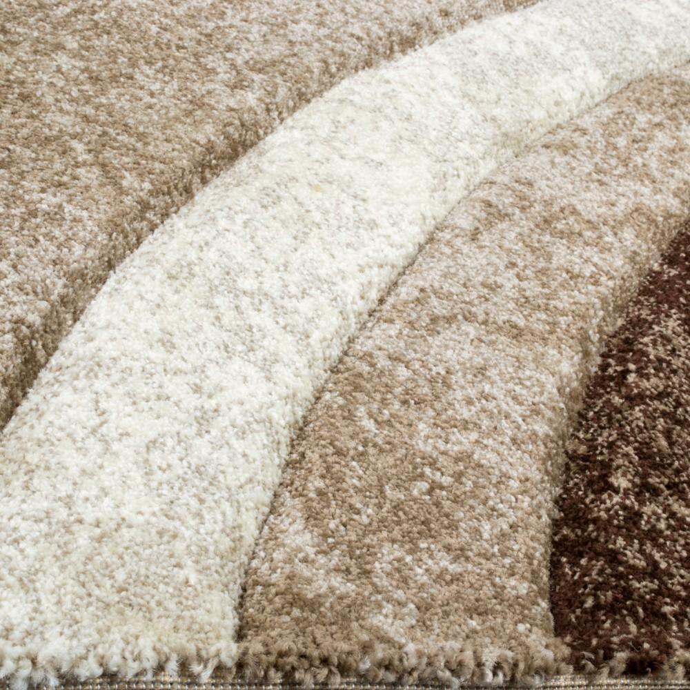 Designer Rug Brilliance Brown Beige Geometric Pattern - House Of Avana