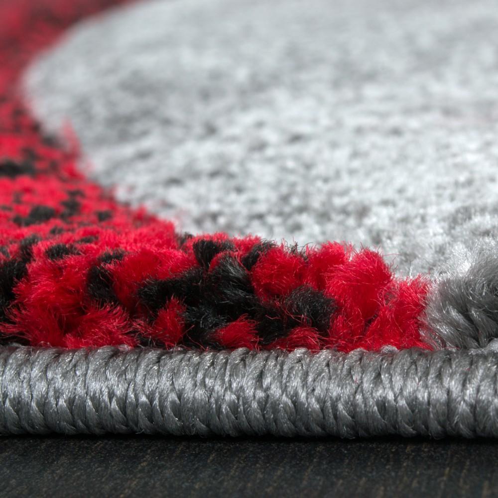 Designer Rug Brilliance Grey Red Geometric Pattern RugYourHome