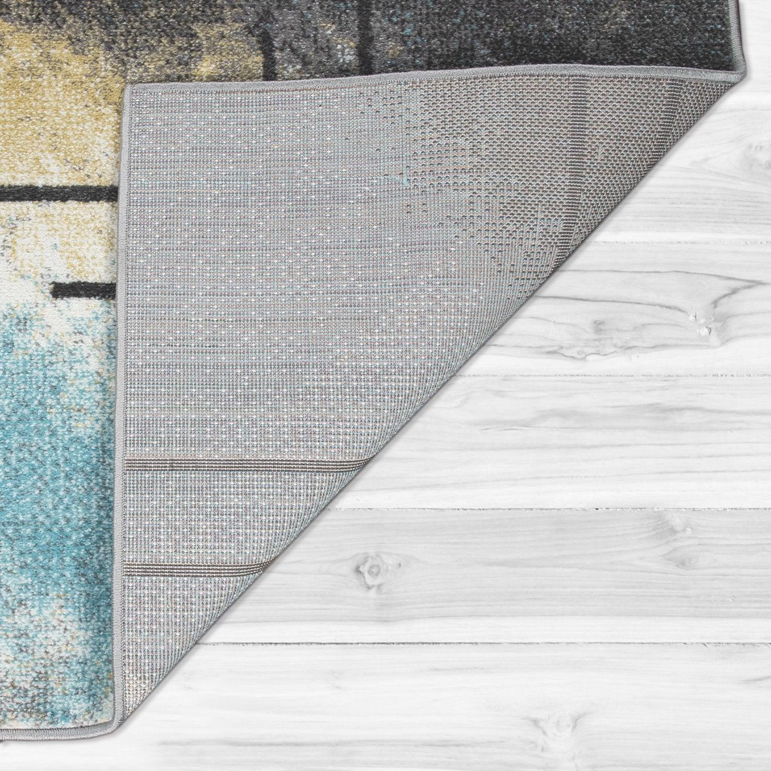 Designer Rug For Living Room, Pastel Colours, Colour Gradients, Abstract In Yellow RugYourHome