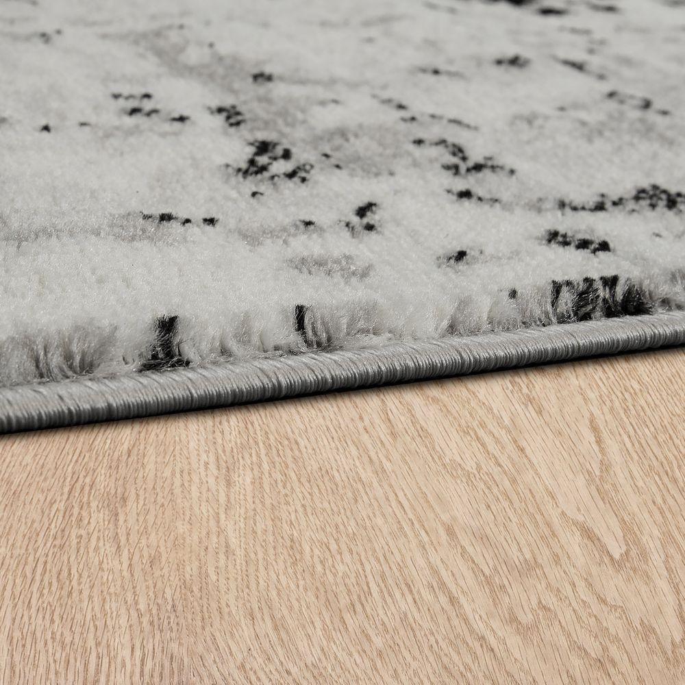 Designer Rug Short-Pile Living Room Vintage Look Modern In Grey Cream RugYourHome