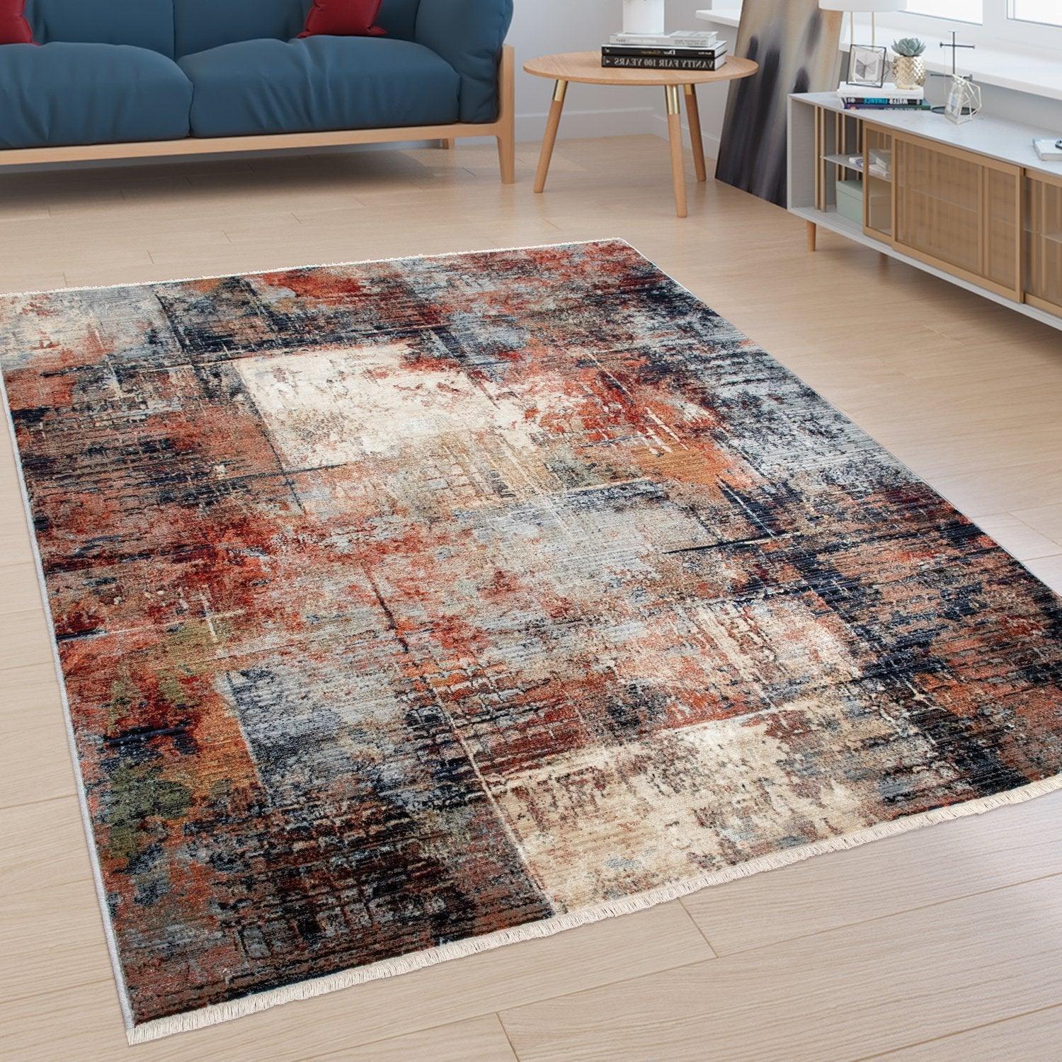 Living Room Rug Senna Industrial Look - Colourful RugYourHome