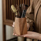 Desk Organizer - Compact Walnut Tray