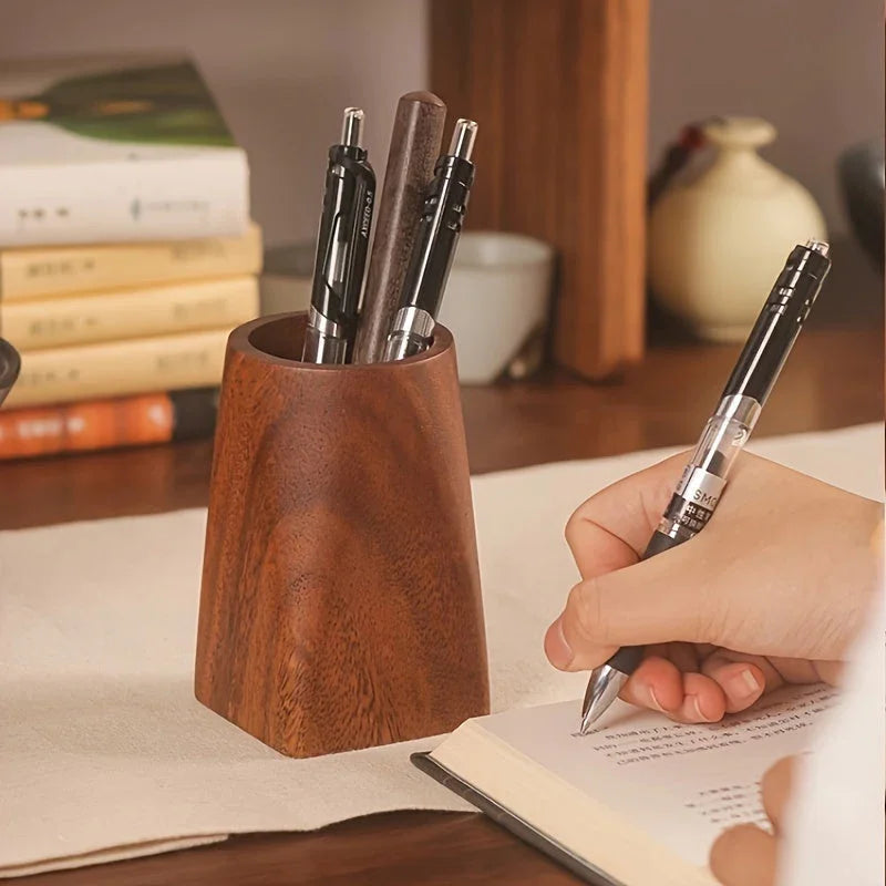Stylish Walnut Wood Desk Organizer - Lightweight & Portable Multi-Compartment Storage for Office & School Supplies, Pens, Notebooks, and Accessories, Office Supplies And Accessories House Of Avana [[SKU:HOA-OFS-001]]