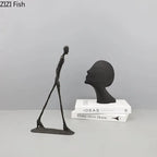 Metal Cast Iron Acrobatics Characters Statue Desk Decoration Slenderness Figures Sculpture Abstract Artwork Crafts Ornaments - House Of Avana