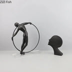 Metal Cast Iron Acrobatics Characters Statue Desk Decoration Slenderness Figures Sculpture Abstract Artwork Crafts Ornaments - House Of Avana