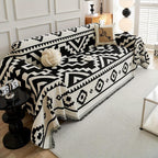 Boho-Chic All-Season Sofa Cover | Light Gray & Pet Proof Couch Cover topspet