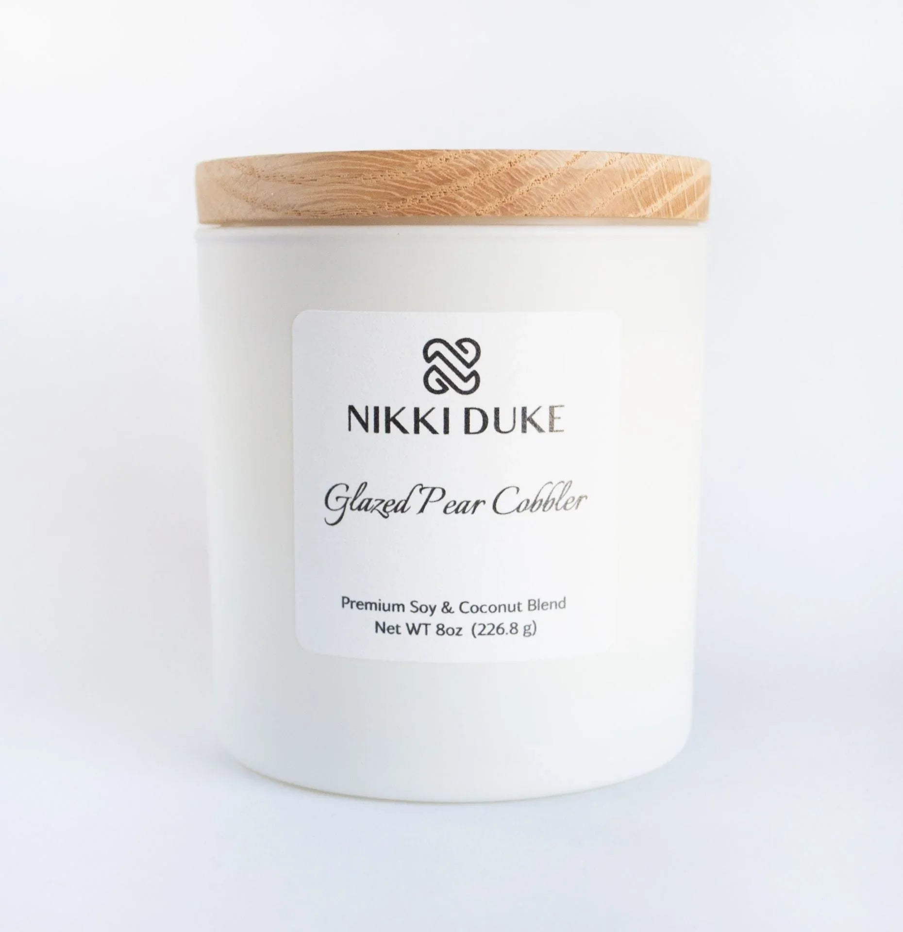 Nikki Duke Glazed Pear Cobbler 8 oz Premium Soy + Coconut Candle Nikki Duke
