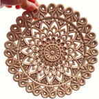 Wall Art - Floral Oak Wood Natural