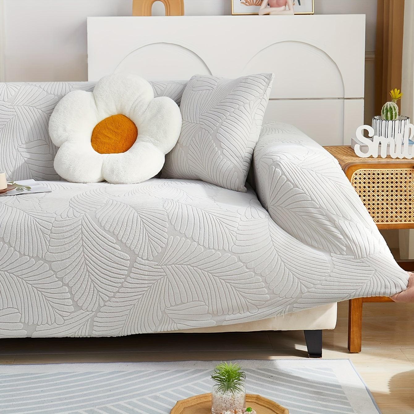 Premium Stretch Gray Couch Cover | Durable, Non-Slip & Versatile topspet