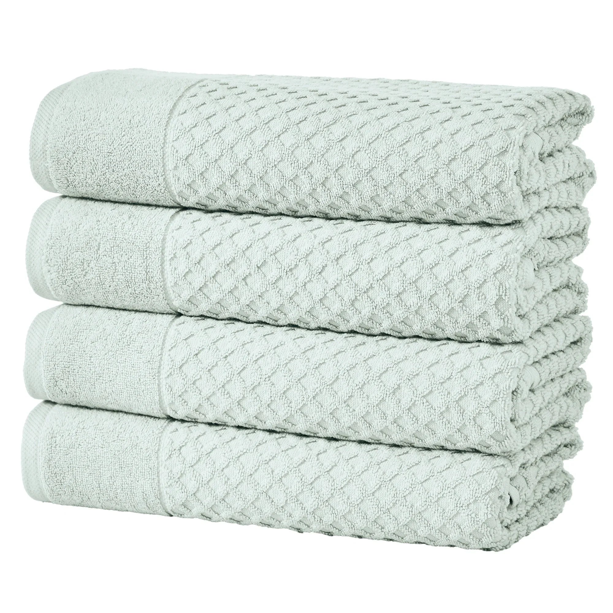 Cotton Diamond Waffle Weave Bath Towel Set - Grayson Collection Great Bay Home
