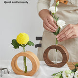 Modern Farmhouse Table Decor & Wood Vase
