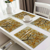 Gold Leaf Tree Dining Table Decor Place Mats for Seasonal Décor - House Of Avana