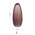 Solid Wood Round Dinner Plate Handmade High-quality Tableware for Sushi Tea and Dessert, alternate view - House Of Avana
