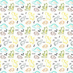 Dinos Themed Baby Room Curtain PushpLinen