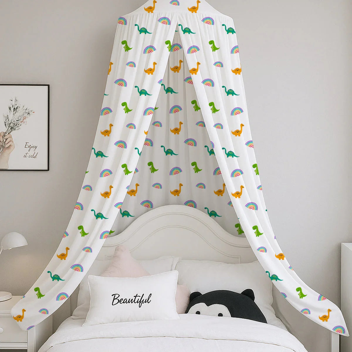 Dinosaur & Rainbow Printed Canopy - House Of Avana