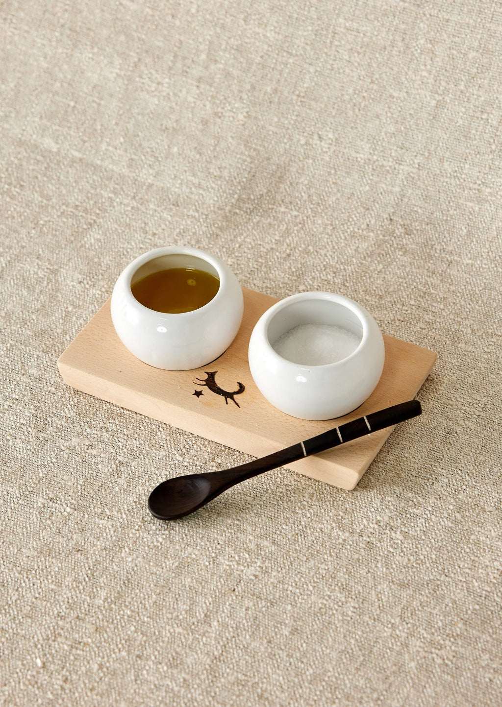 Dipping & Spice Wooden and Ceramic Bowl Pair - House Of Avana