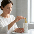 Dispenser - Glass Golden Marble