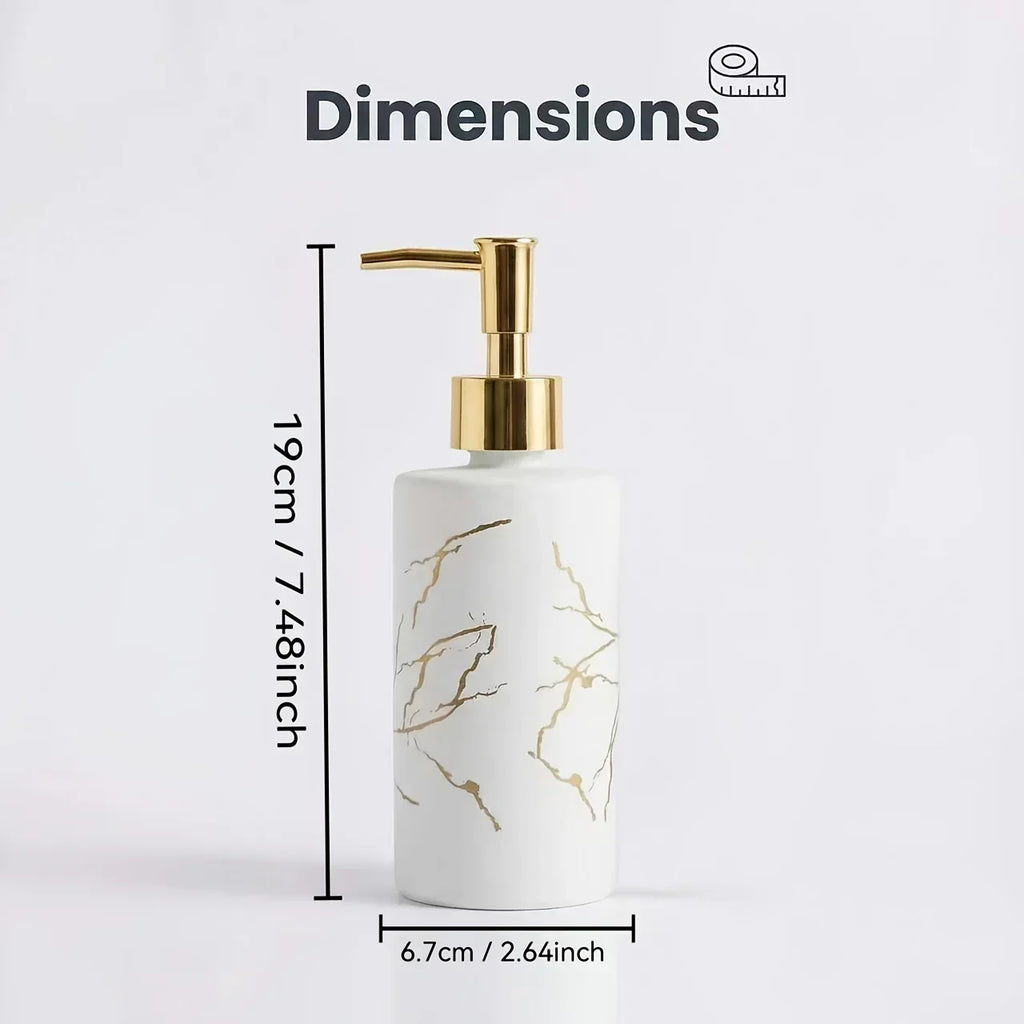 Dispenser - Glass Golden Marble