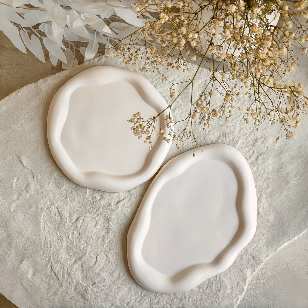 [DIY Silicone Mold] 2pcs Modern Silicone Mold | Irregular Cloud Tray for Epoxy Resin, Clay, Cement Plaster, Jewelry Display, DIY Crafts, Home Decoration House Of Avana