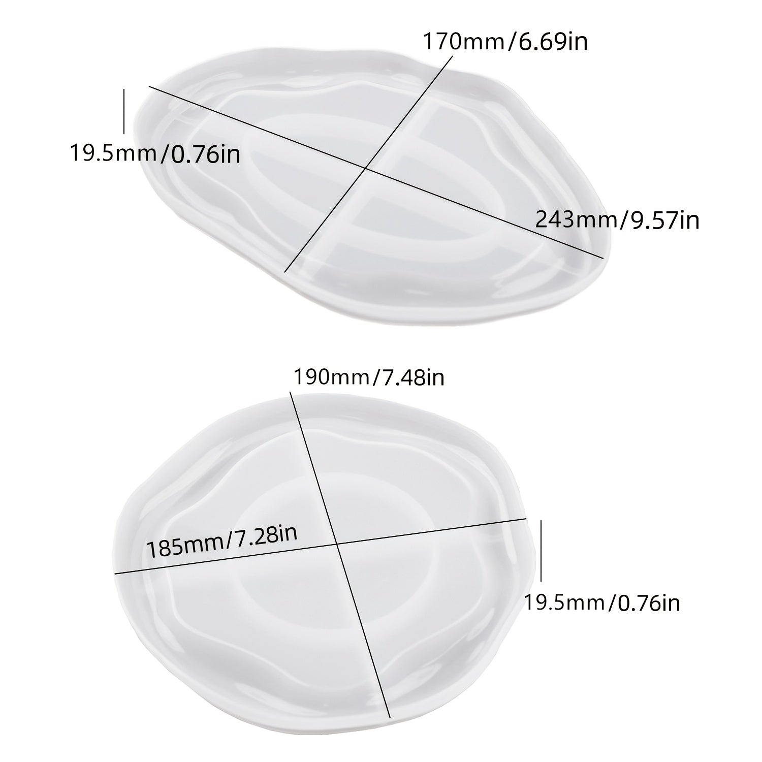 [DIY Silicone Mold] 2pcs Modern Silicone Mold | Irregular Cloud Tray for Epoxy Resin, Clay, Cement Plaster, Jewelry Display, DIY Crafts, Home Decoration House Of Avana