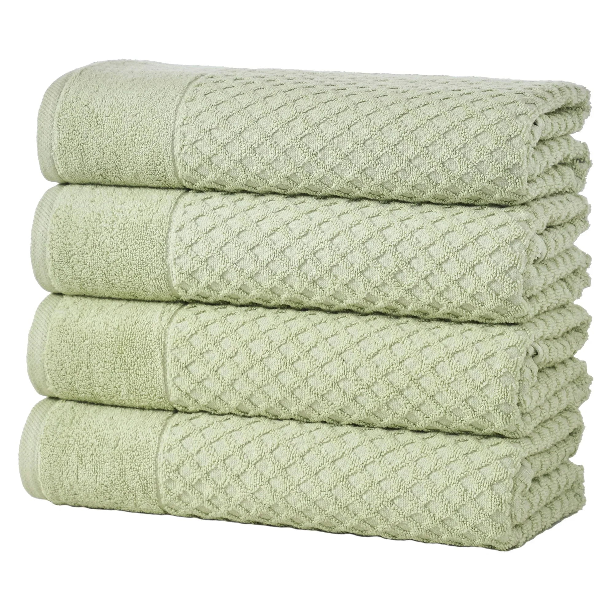 Cotton Diamond Waffle Weave Bath Towel Set - Grayson Collection Great Bay Home
