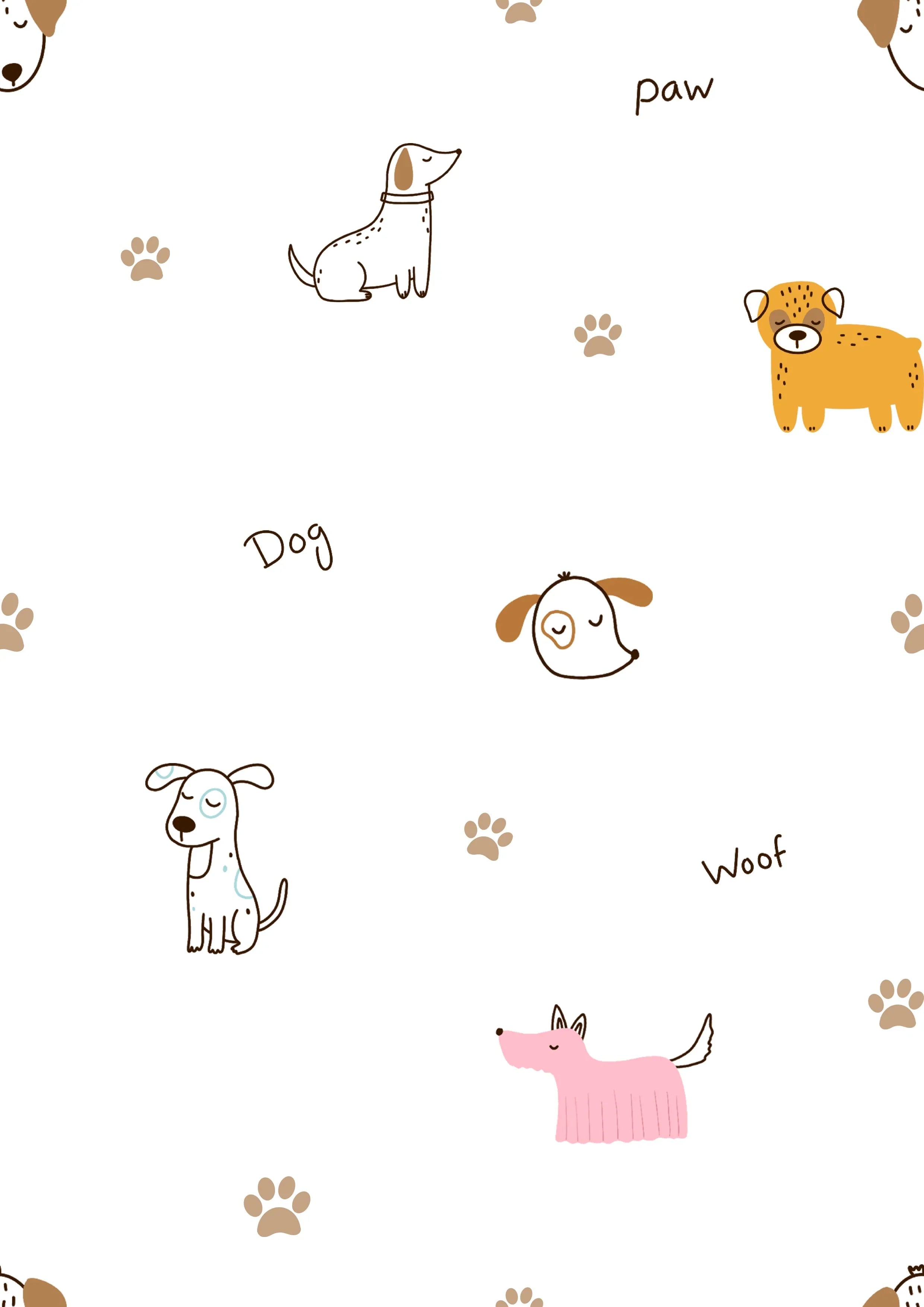 Dog Paw Woof Printed Canopy - House Of Avana