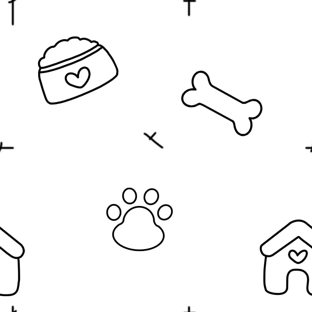 Dog Toy Food Bone Printed Canopy - House Of Avana