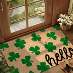 Door Mat - Non-Slip Polyester Green