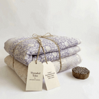 Cream & Sage Green Jaipur Indian hand block print floral quilted comforter | Jaipur Indian hand block print cotton muslin quilted comforter | Sanganer floral block print bedding | Queen King size quilt India | House of Avana [[SKU:HOA-COM-CRSG-021]]