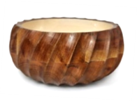 pink enamel mango wood gravy bowl wooden serving bowl kitchen