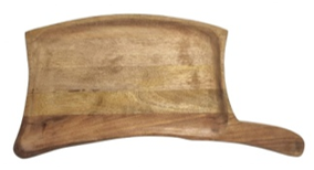 axe shape wooden serving board mango wood natural polish charcuterie