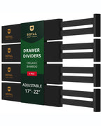 Drawer Dividers 22”, Black Royal Craft Wood
