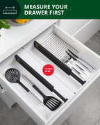 Drawer Dividers 22”, Black Royal Craft Wood