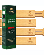 Drawer Dividers 22”, Natural Royal Craft Wood