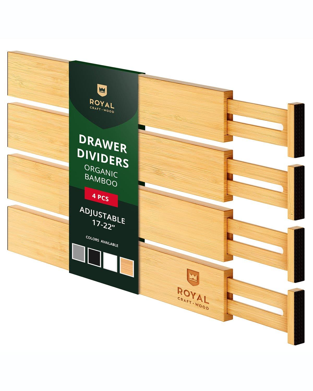Drawer Dividers 22”, Natural Royal Craft Wood