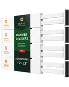 Drawer Dividers 22”, White Royal Craft Wood