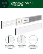 Drawer Dividers 22”, White Royal Craft Wood