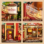 ROKR Dream Gift Factory Christmas Theme Dollhouse Music Box - Handcrafted Miniature Dollhouse with Rotating Carousel, Musical Figurines & Festive Decorations, Interactive Collectible Gift for Adults & Teens, Christmas Decor, House Of Avana