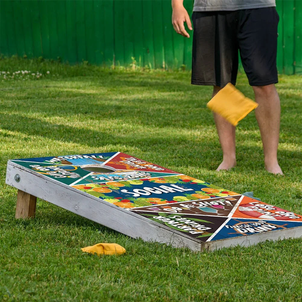 Drinking Game Ver 2 - Cornhole Board Wrap - Set of 2 Lone Star Art