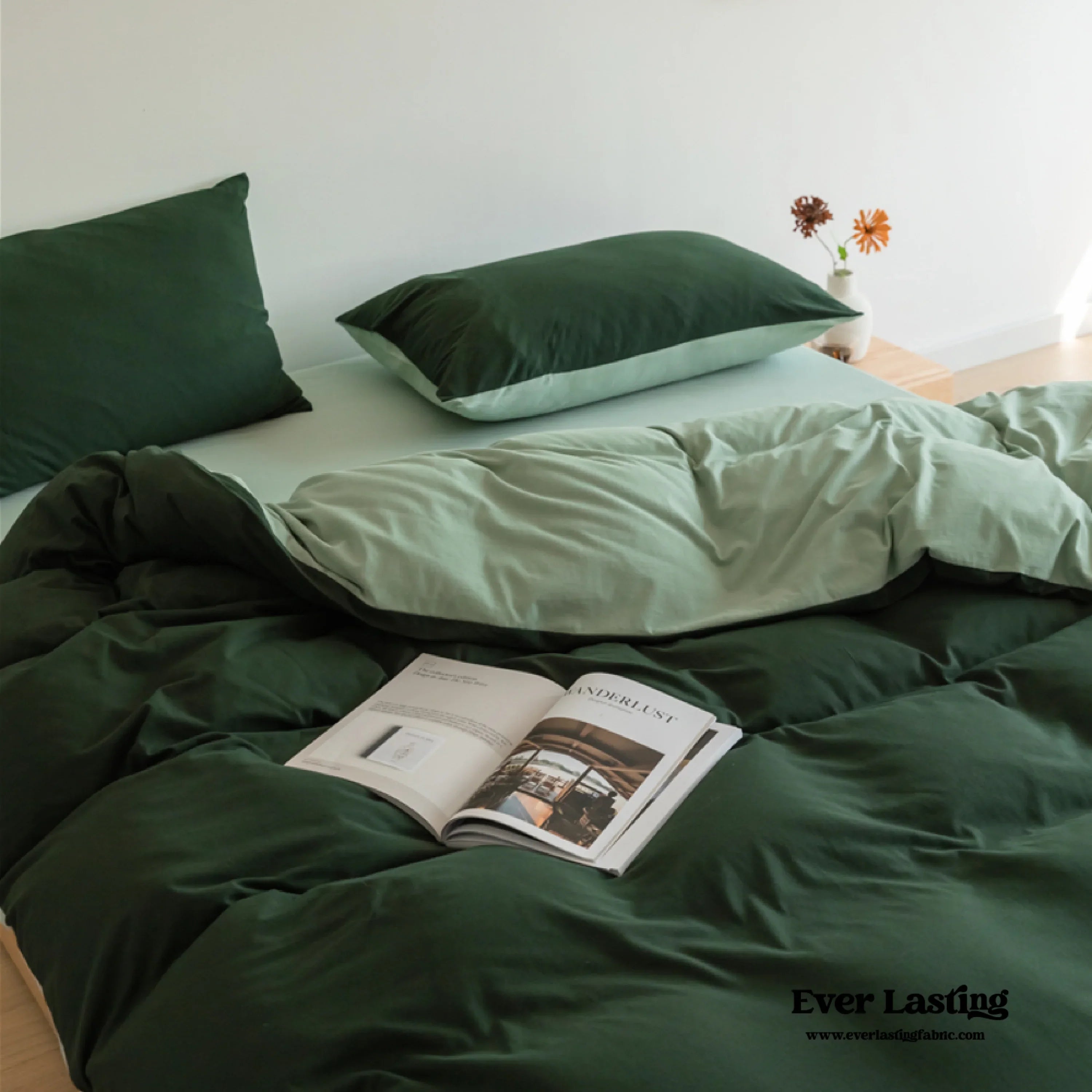 Duo Bedding Set / Forest Green Ever Lasting