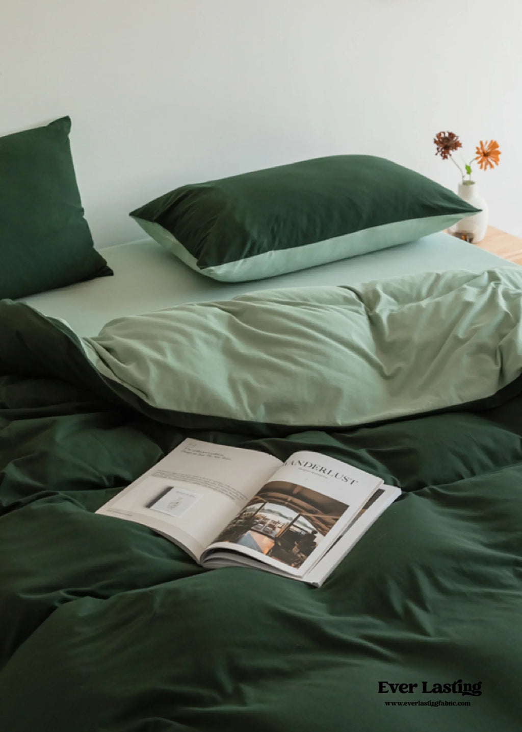 Duo Bedding Set / Forest Green Ever Lasting