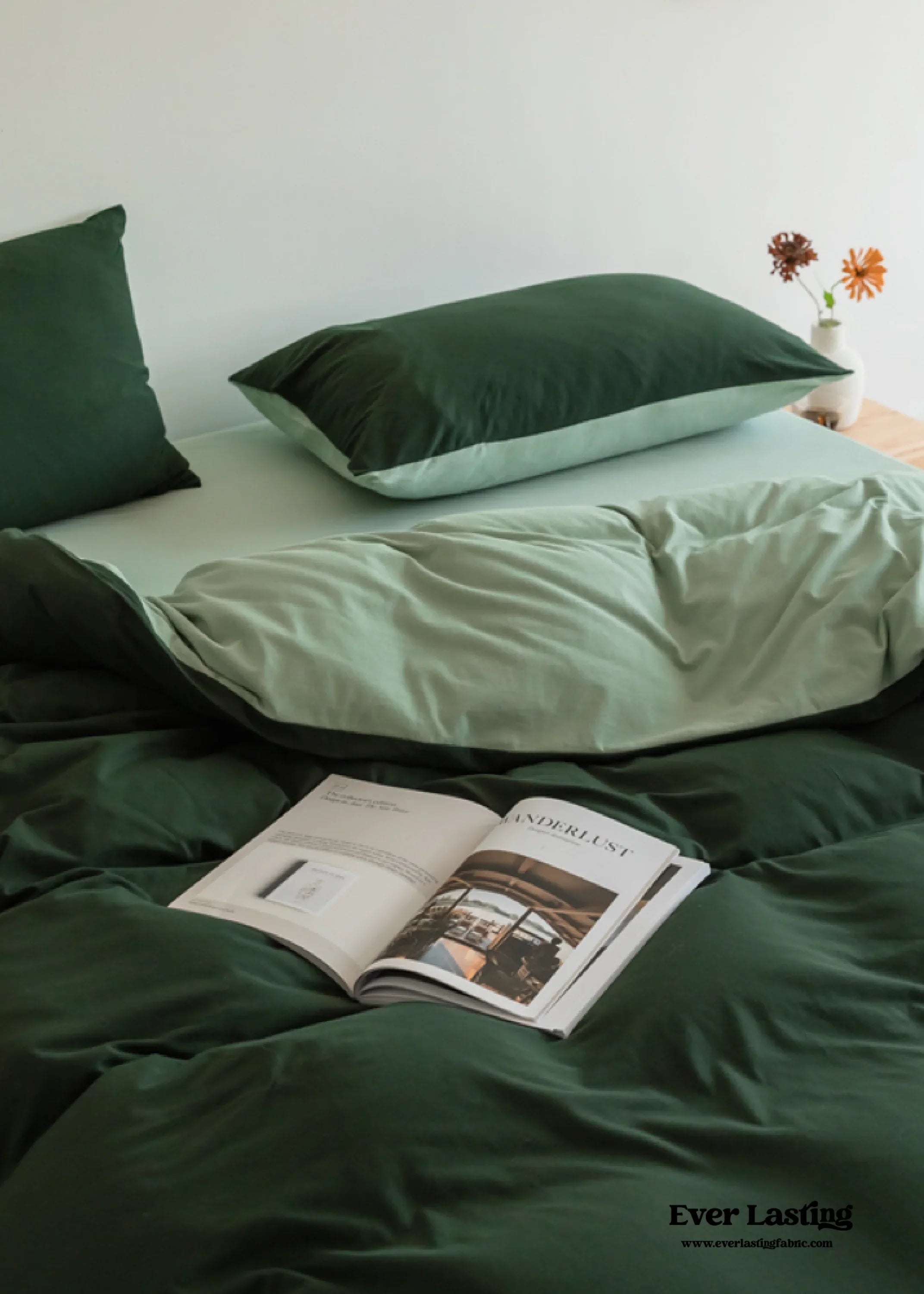Duo Bedding Set / Forest Green Ever Lasting