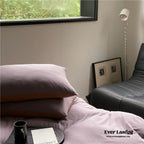 DUO Jersey Knit Bedding Set / Green Blue + Royal Blue Ever Lasting